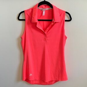 Adidas Women's Bright Coral Neon Tank Top Size Medium
